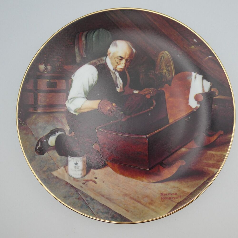 Norman Rockwell "Grandpa's Gift" Collector Plate Knowles China 1987 8.5"